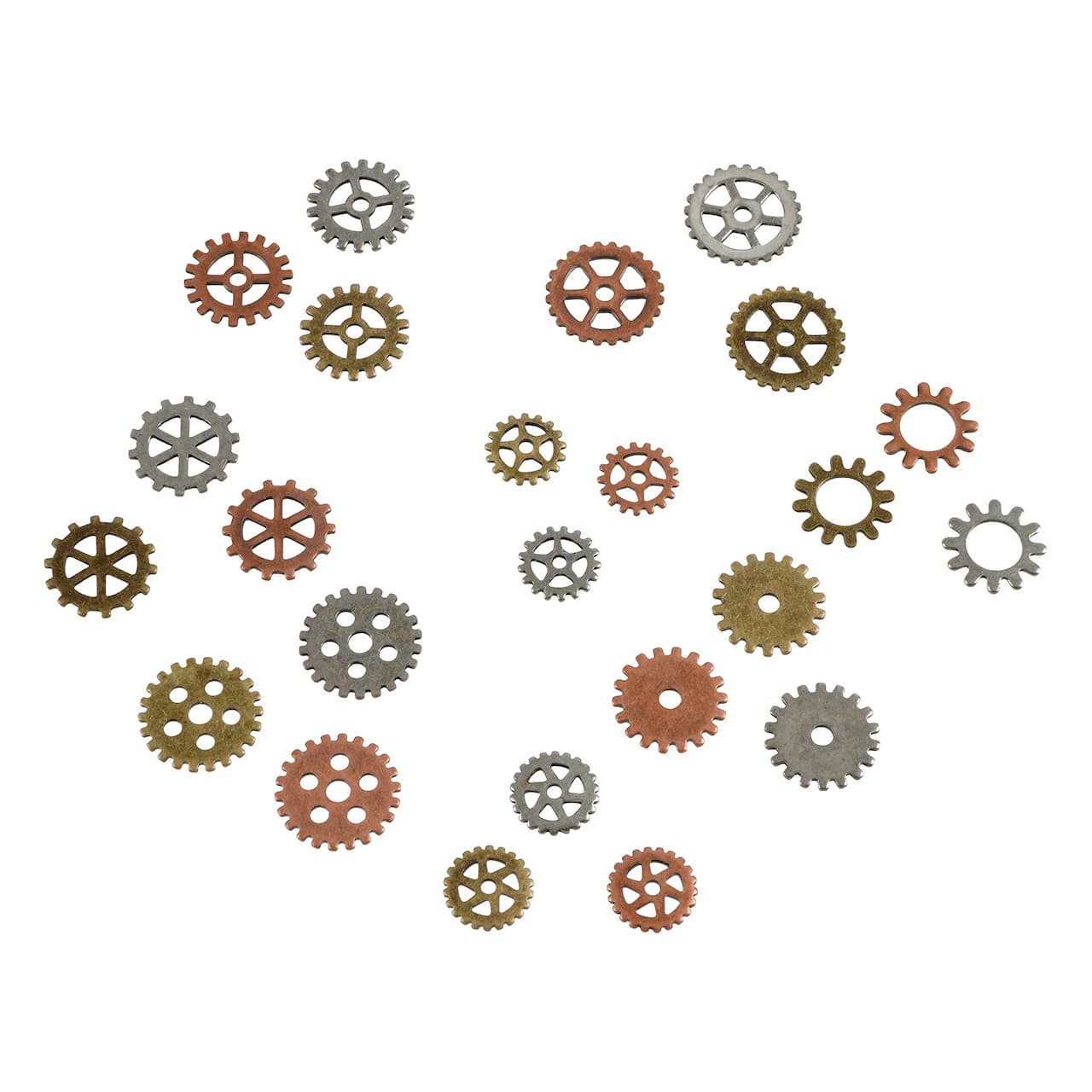 12 Packs: 100 ct. (1,200 total) Found Objects Mini Metal Gears by Bead Landing™